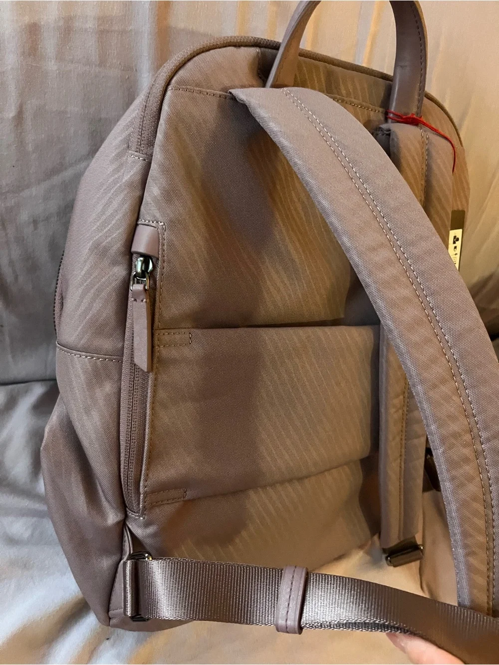Tumi Mauve harriet Backpack with Leather Trim nwt